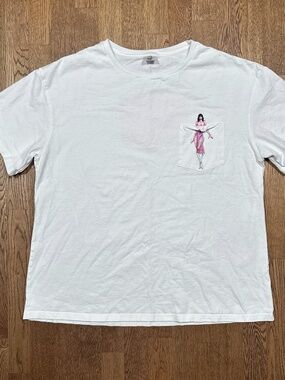 Deadly Doll Burlesque Pocket Show It Off Oversized USA Made T Shirt Mens Large